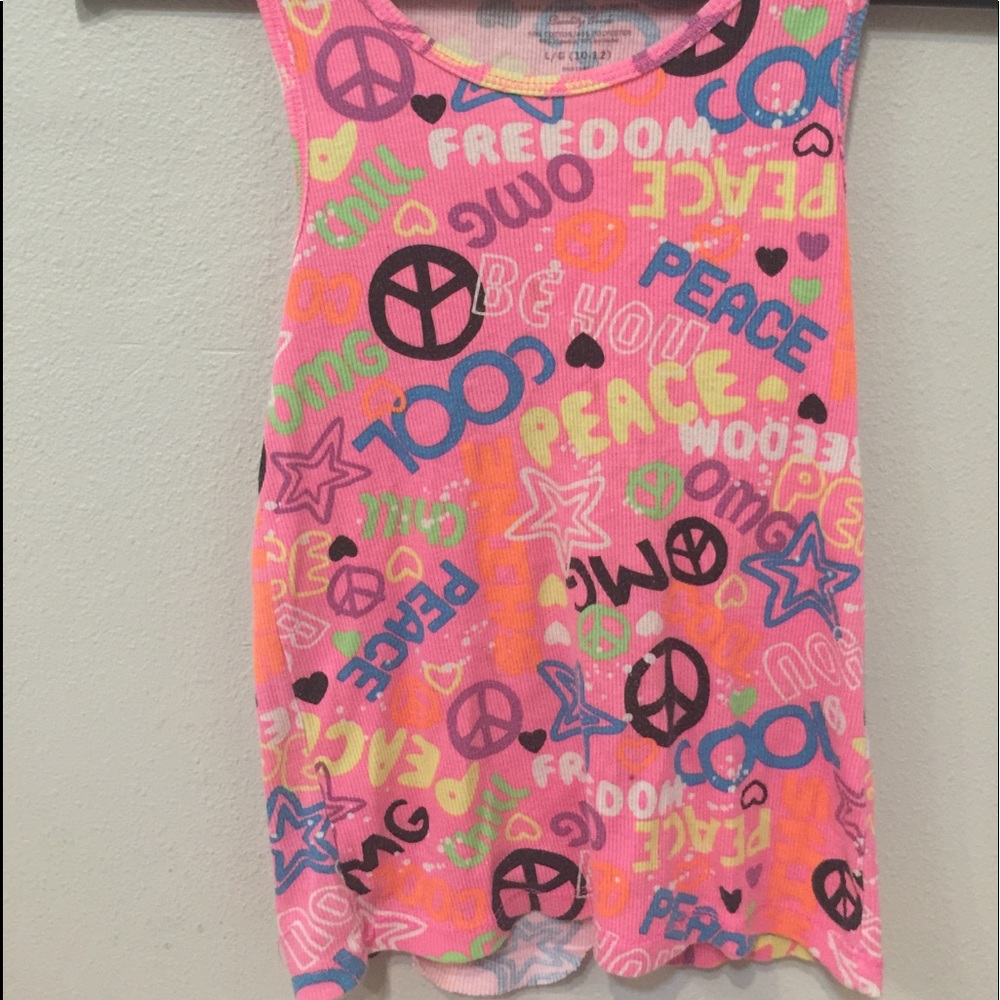 GRAPHIC PINK TANK TOP